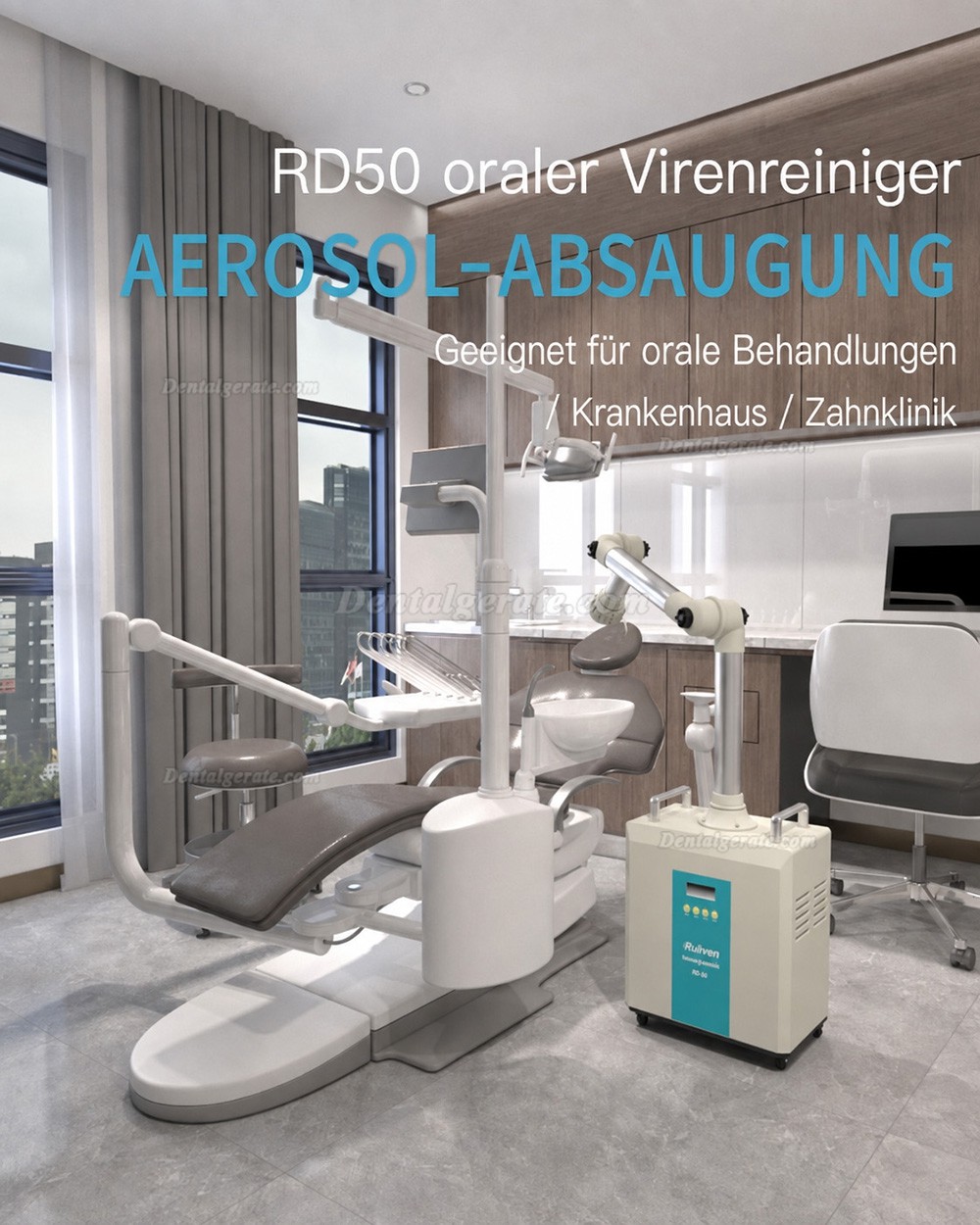 RUIWAN RD50 Zahnklinik Externe orale Aerosolabsaugeinheit Laborreinigungsluftmaschine